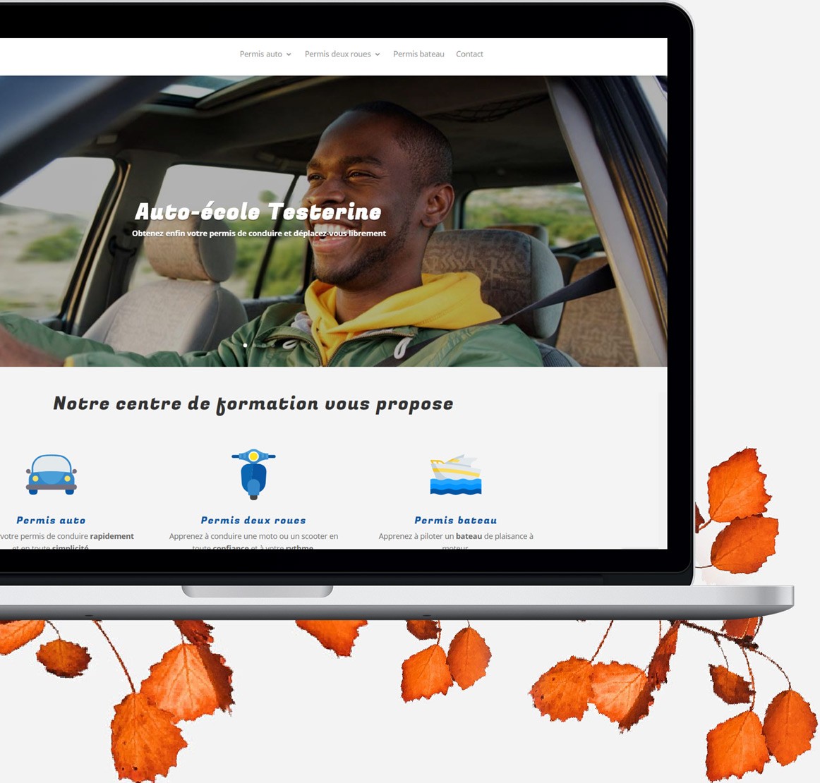 Création du site Web de l'auto-école Testerine